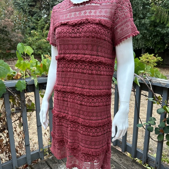 O2Sky Lace Mini Dress in Deep Burgandy • small • 1746 - Picture 3 of 10